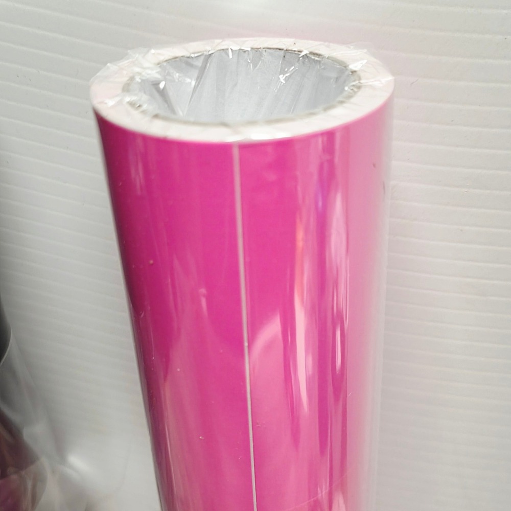 2 Roll Permanent Adhesive Vinyl Gloss Black and Pink Car Decals 12in x 15ft - Picture 3 of 6